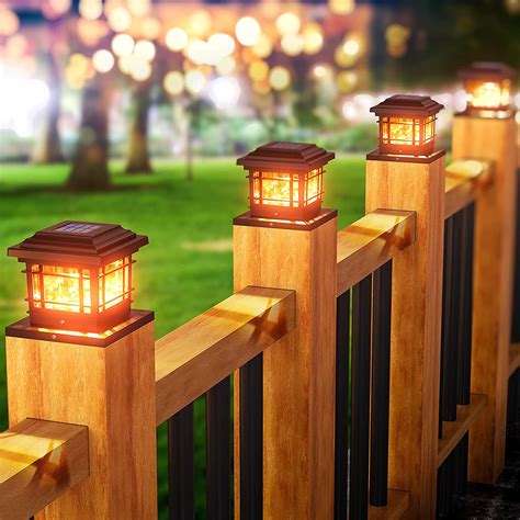 solar powered fence post lights|20 Best Solar Fence Lights & Their Reviews [Updated 2022].